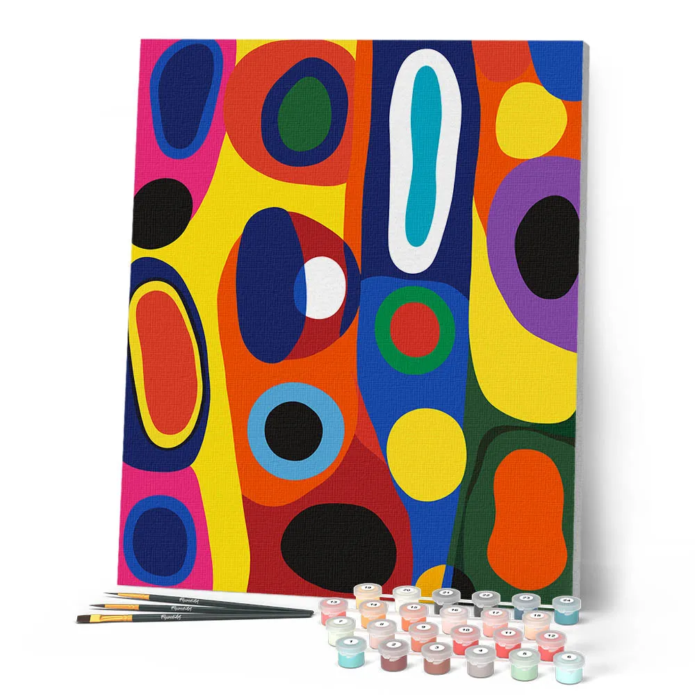 Figured'Art Tribale Geometrische Abstractie schilderen op nummer 40x50