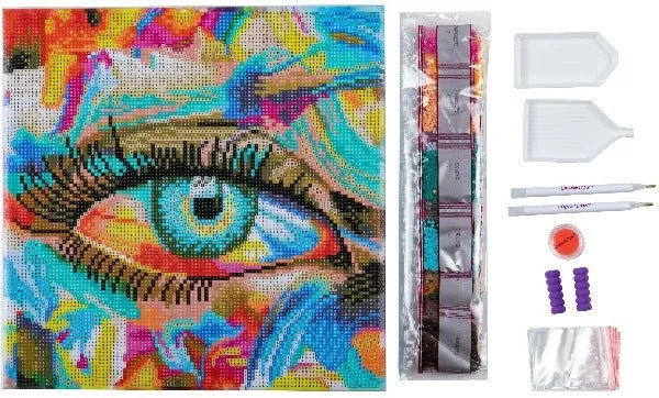 Craft Buddy Crystal Art Creative Eye diamond painting canvas 30x30