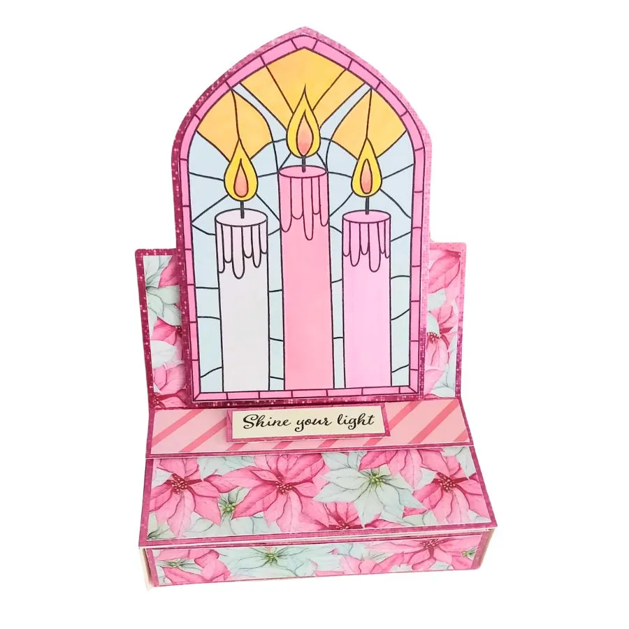 Craft Buddy Twinkling Candles stained glass stempel kaarsen A6