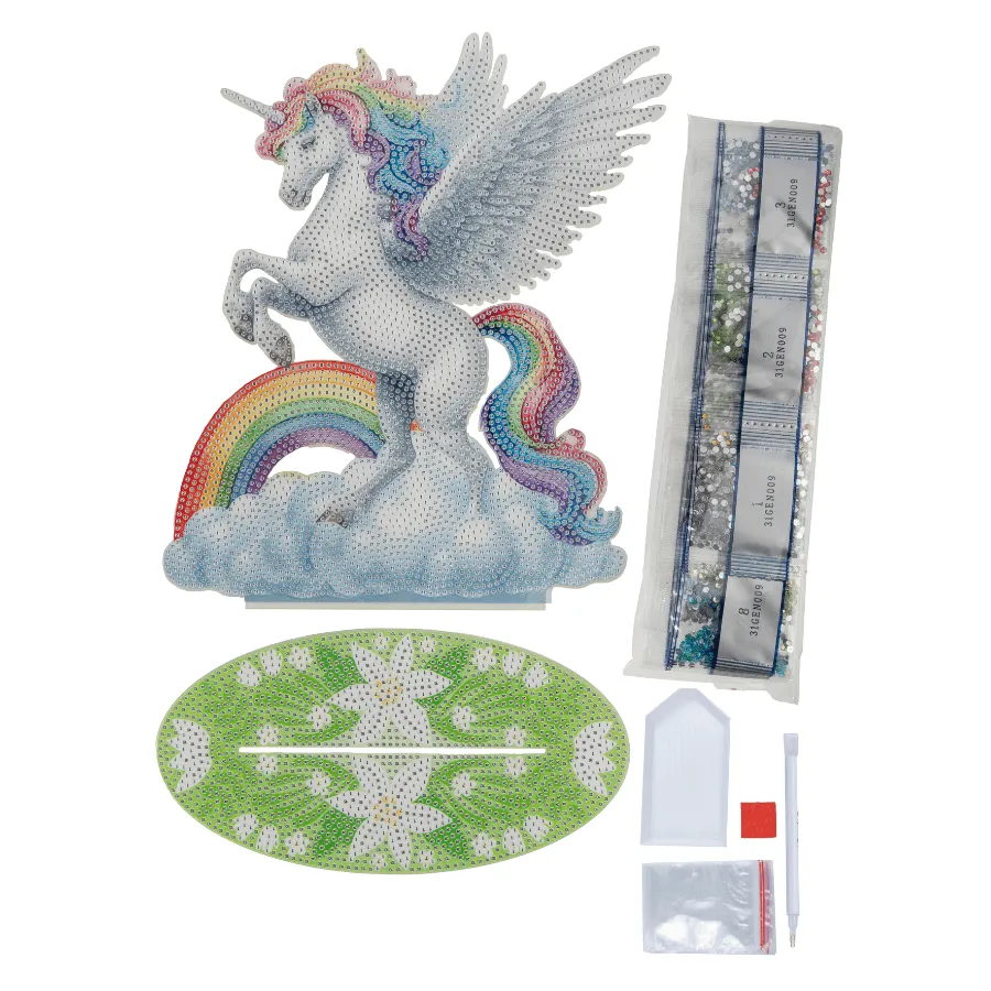 Craft Buddy Crystal Art Unicorn houten decoratie 20x25cm