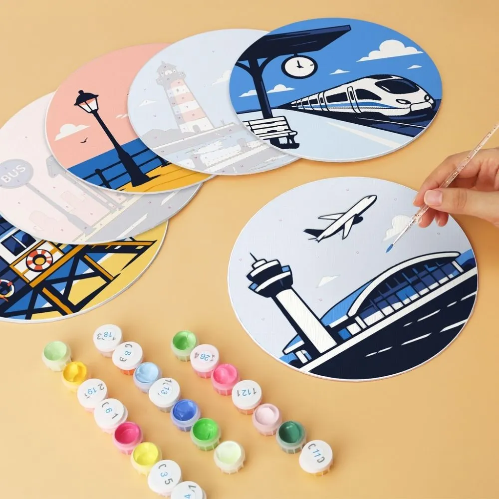 Figured'Art Mini Plekken om te ontdekken schilderen op nummer Ø20cm 6 stuks