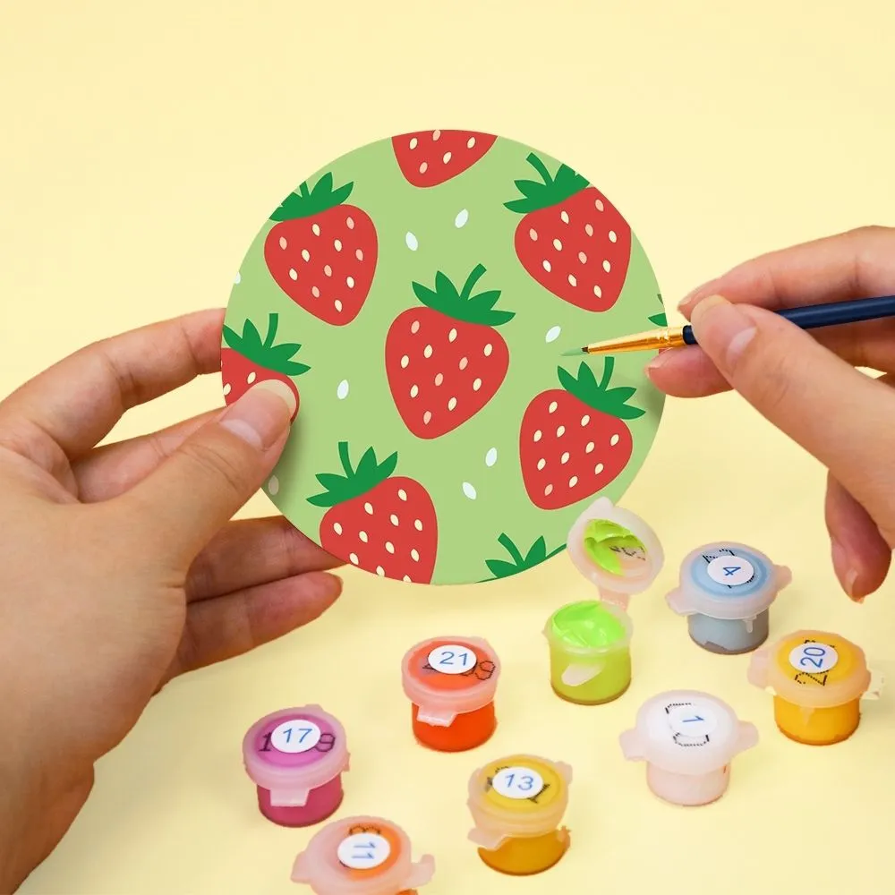 Figured'Art Zomerpicknick schilderen op nummer onderzetters 6 stuks