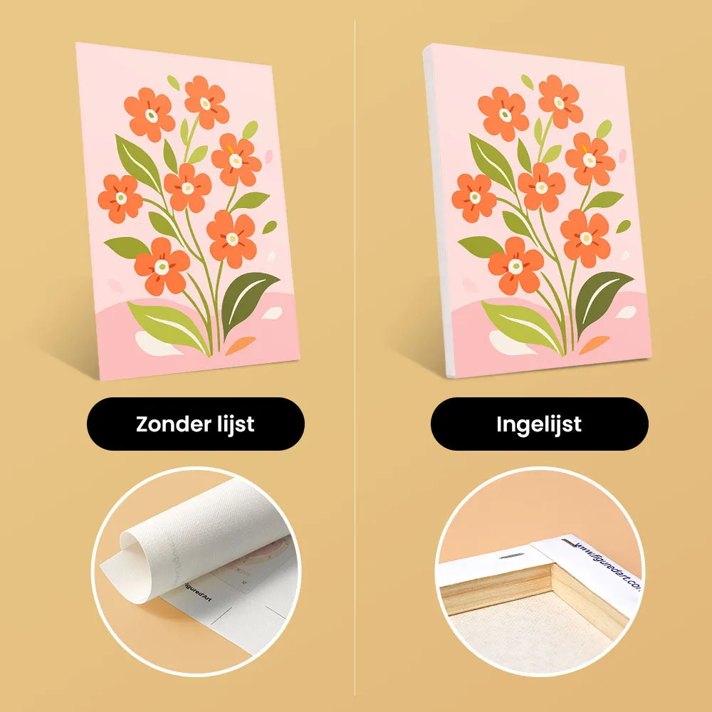 Figured'Art Mini Lentebloemen schilderen op nummer 15x20cm 6 stuks