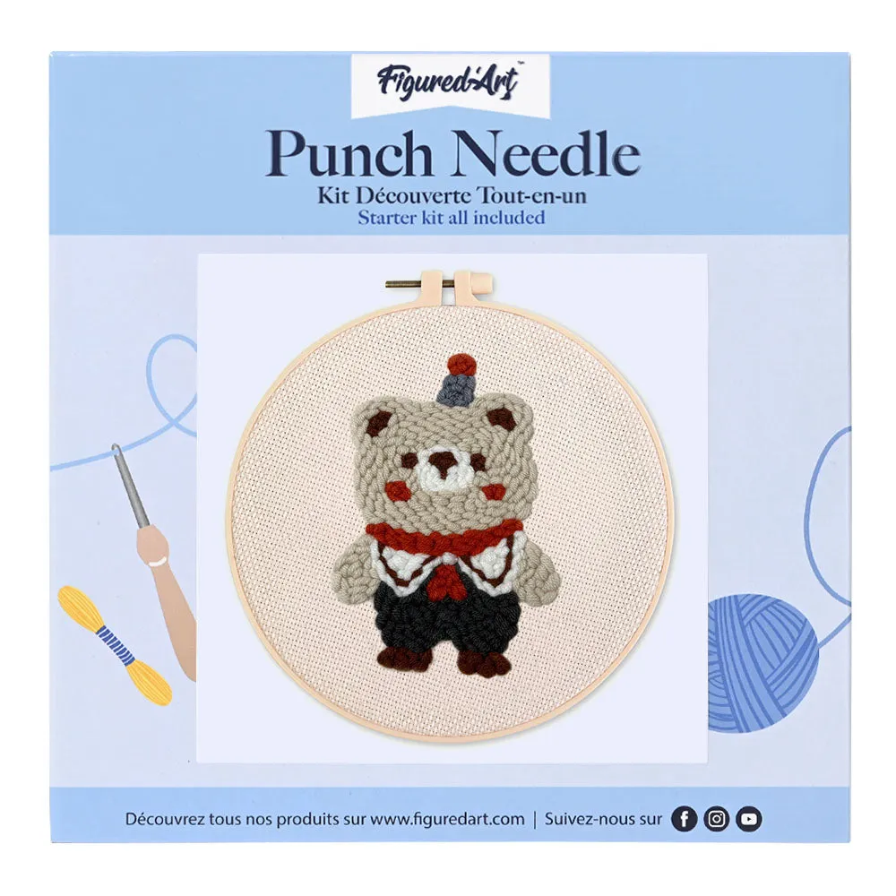 Figured'Art Circusbeer punch needle pakket 20x20cm