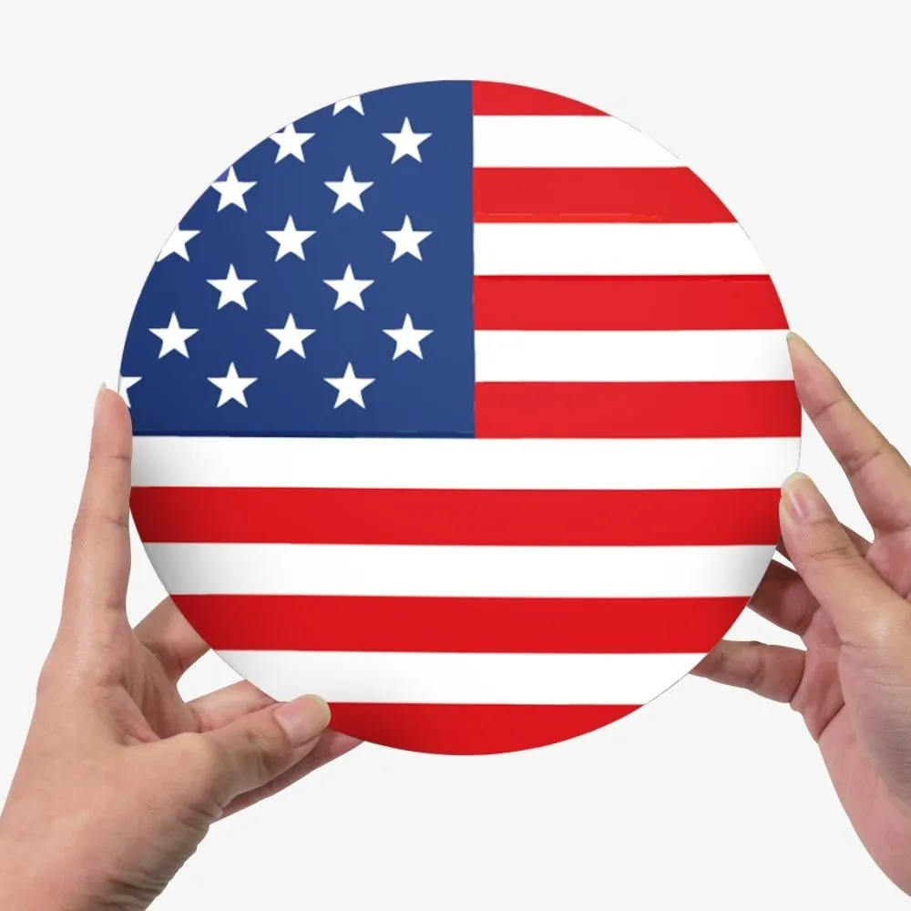 Figured'Art Amerikaanse Vlag schilderen op nummer placemats 6 stuks 20 cm