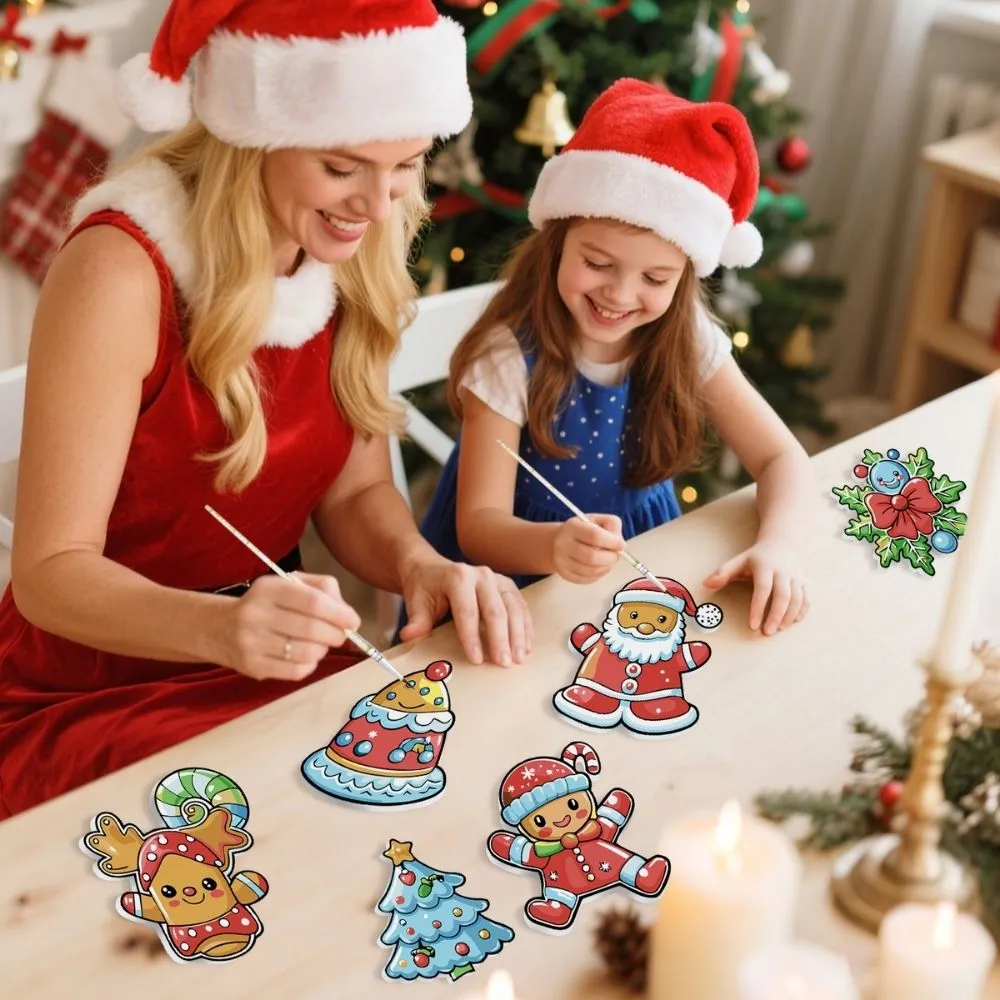 Figured'Art Santa's Koekjesparade kerstornamenten schilderen 8 stuks