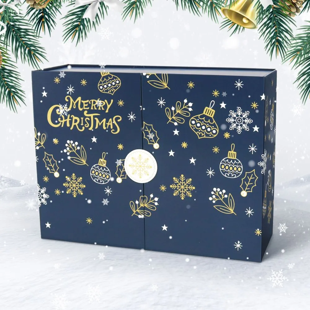 Figured'Art Vrolijk Kerstfeest adventskalender schilderen op nummer blauw