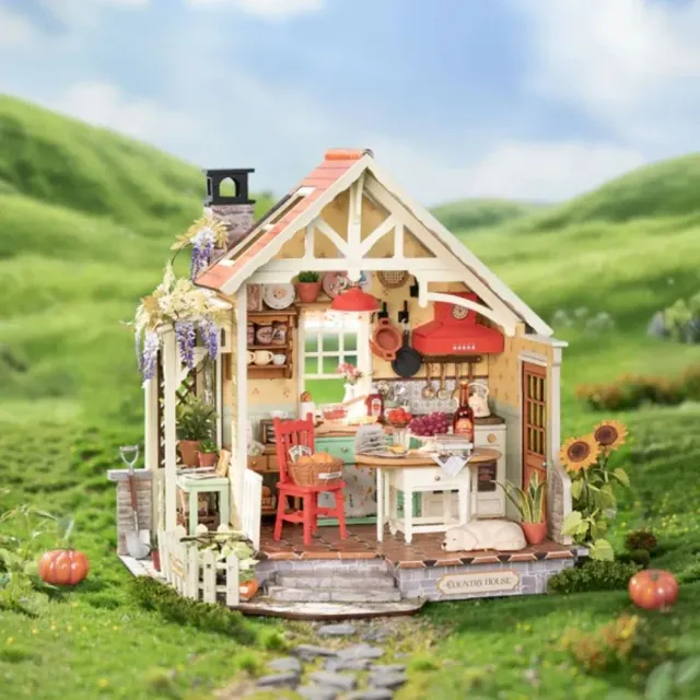 Figured'Art Huis op het platteland miniatuurhuisje 438 stuks LED