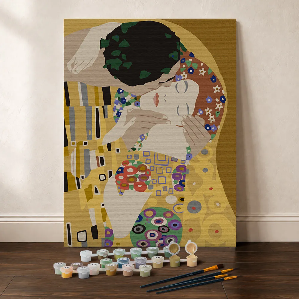 Figured'Art De kus Gustav Klimt schilderen op nummer cadeauset