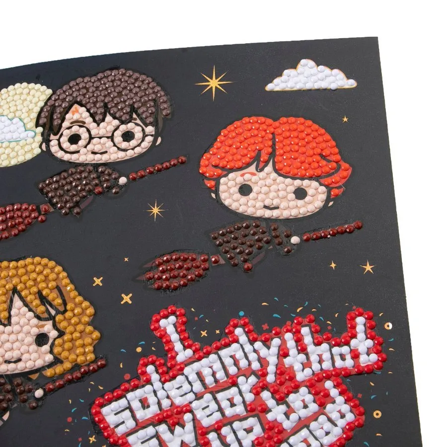 Craft Buddy Crystal Art Harry Potter wenskaarten 18x18cm set 8 stuks