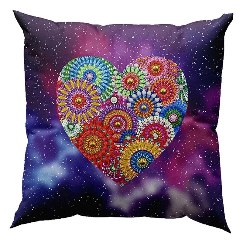 Figured'Art Mandala Hart diamond painting kussenhoes 30x30cm