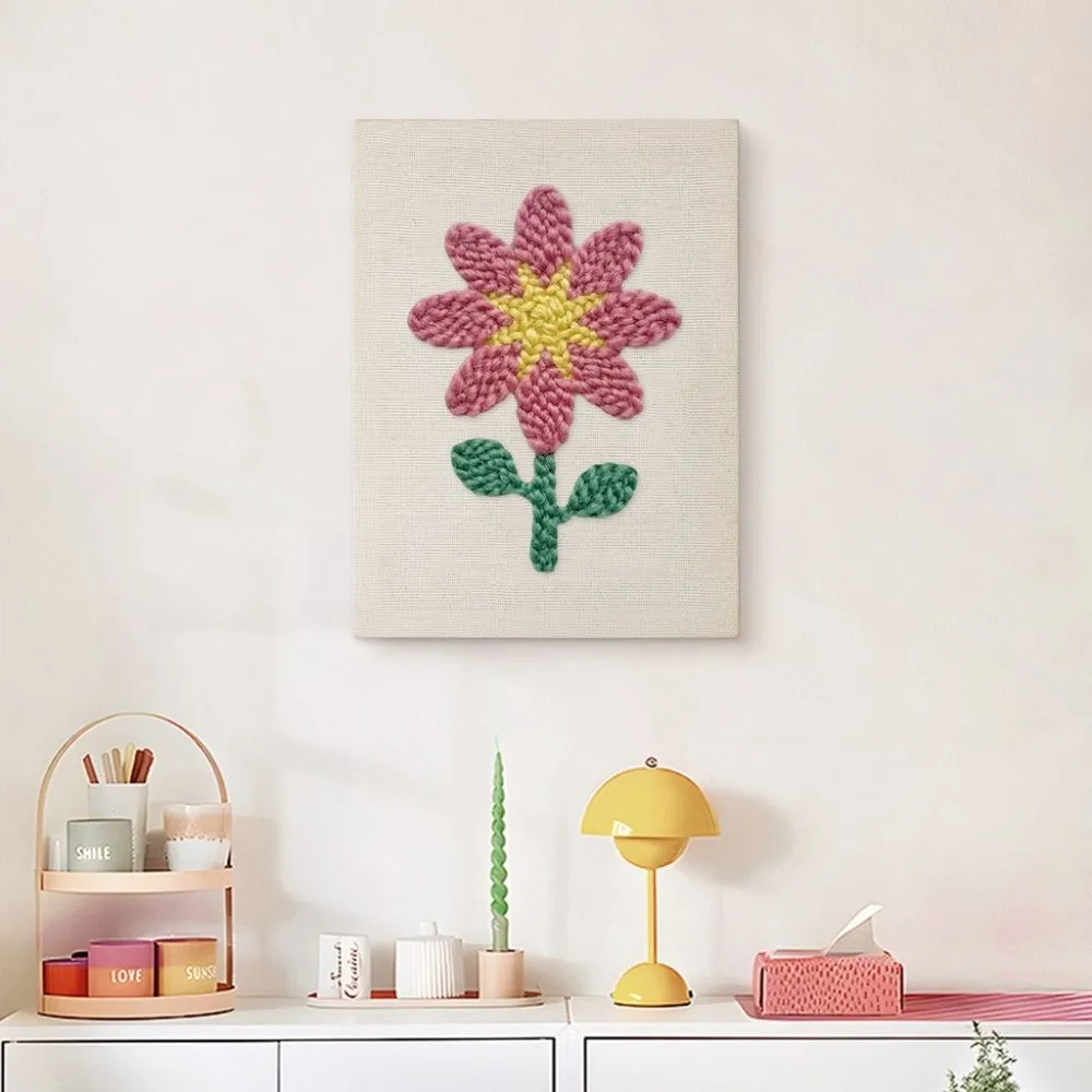 Figured'Art Lente Bloemblaadjes punch needle pakket 20x30cm katoen