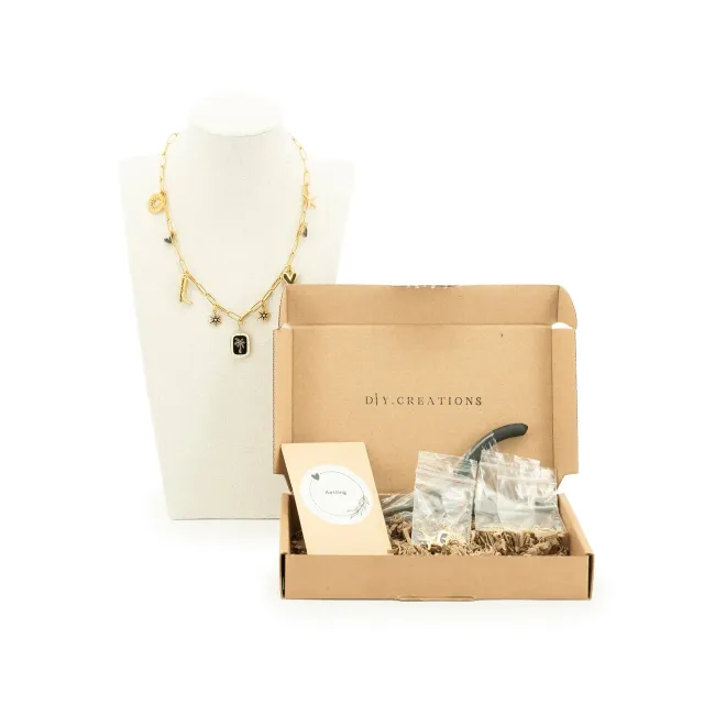 DIY Creations Golden Moments bedelketting pakket 4 kleuren