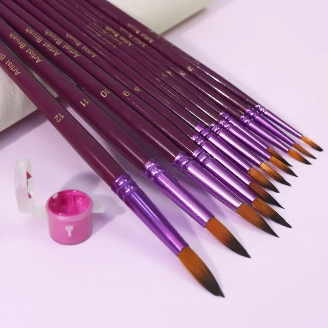 Figured'Art Premium kunstenaarskwasten set van 12 nylon