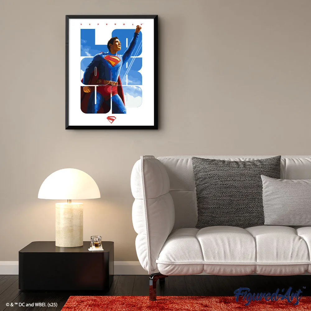 Figured'Art Superman tussen de wolken schilderen op nummer 40x50cm DC