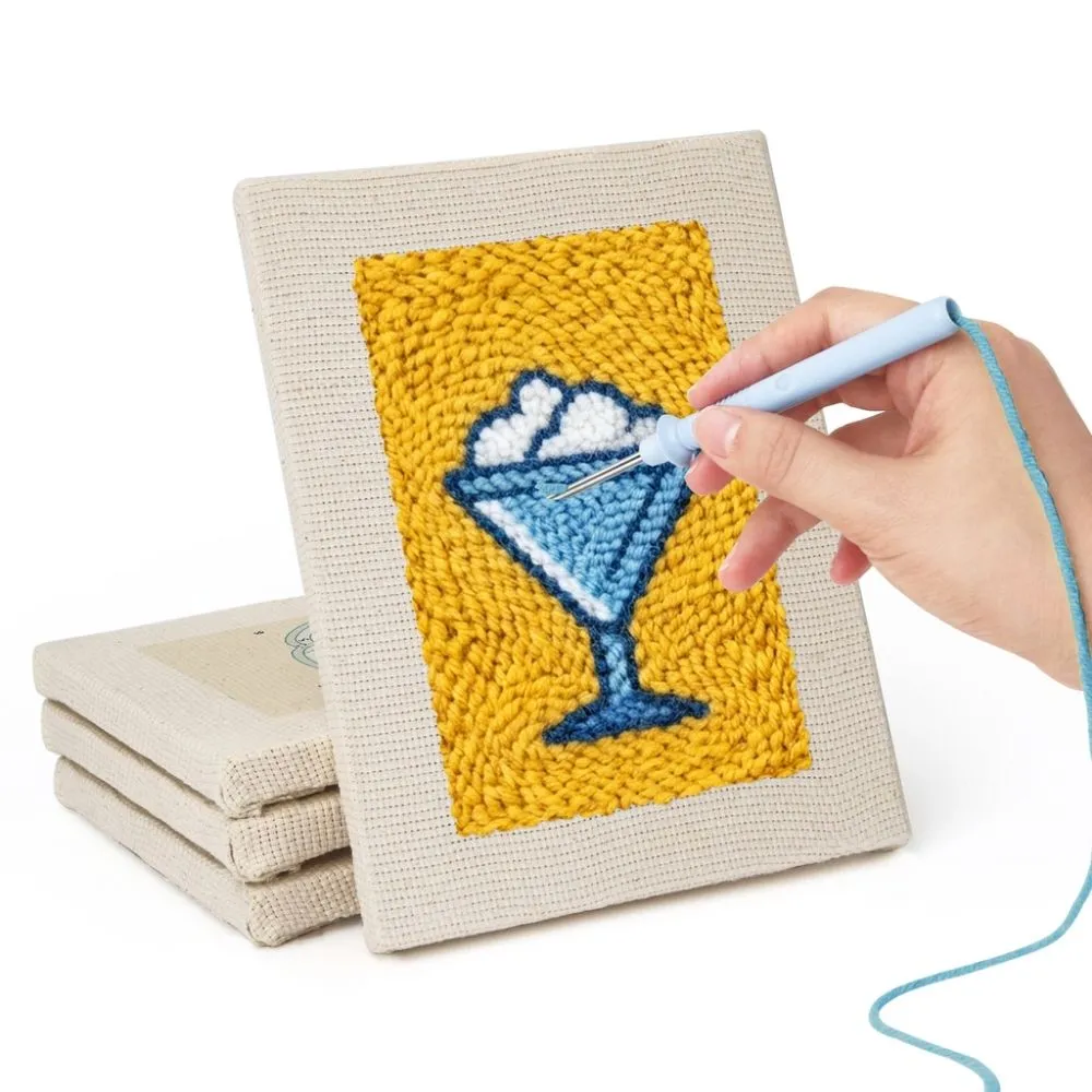 Figured'Art Heerlijke Snacks punch needle set 15x20cm 4 stuks frames