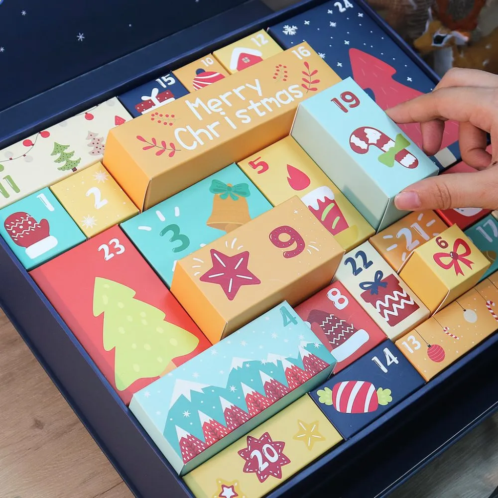 Figured'Art Adventskalender diamond painting 24 deurtjes blauw