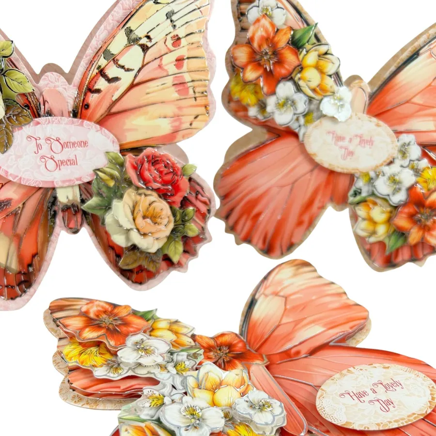 Craft Buddy Butterfly Shaped Card Collection kaarten 32 stuks
