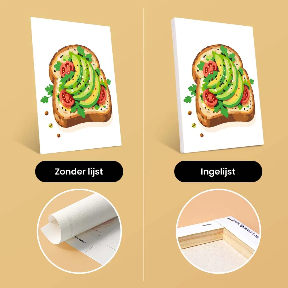 Figured'Art Mini Serie Heerlijk Eten Set schilderen op nummer 15x20cm 6 stuks eenvoudig