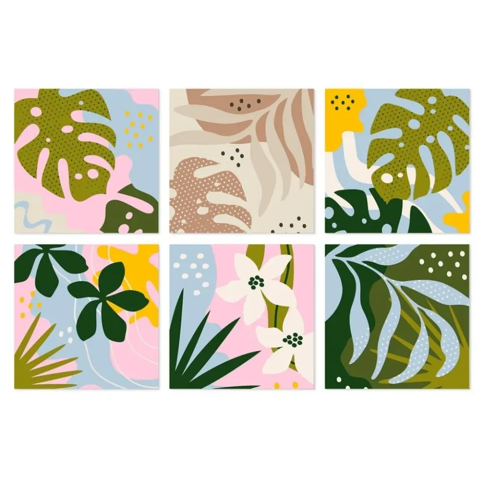 Figured'Art Mini Modern bladpatroon schilderen op nummer 20x20cm