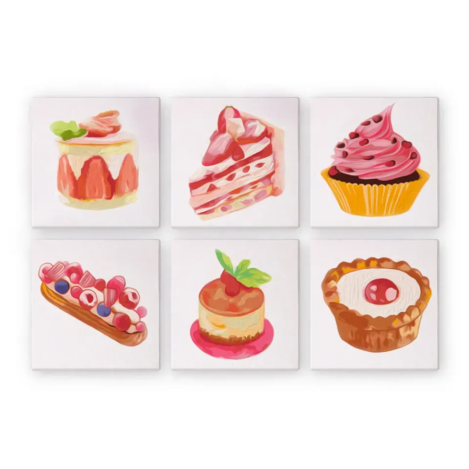 Figured'Art Zoete Desserts 1 mini schilderen op nummer 6x15x15