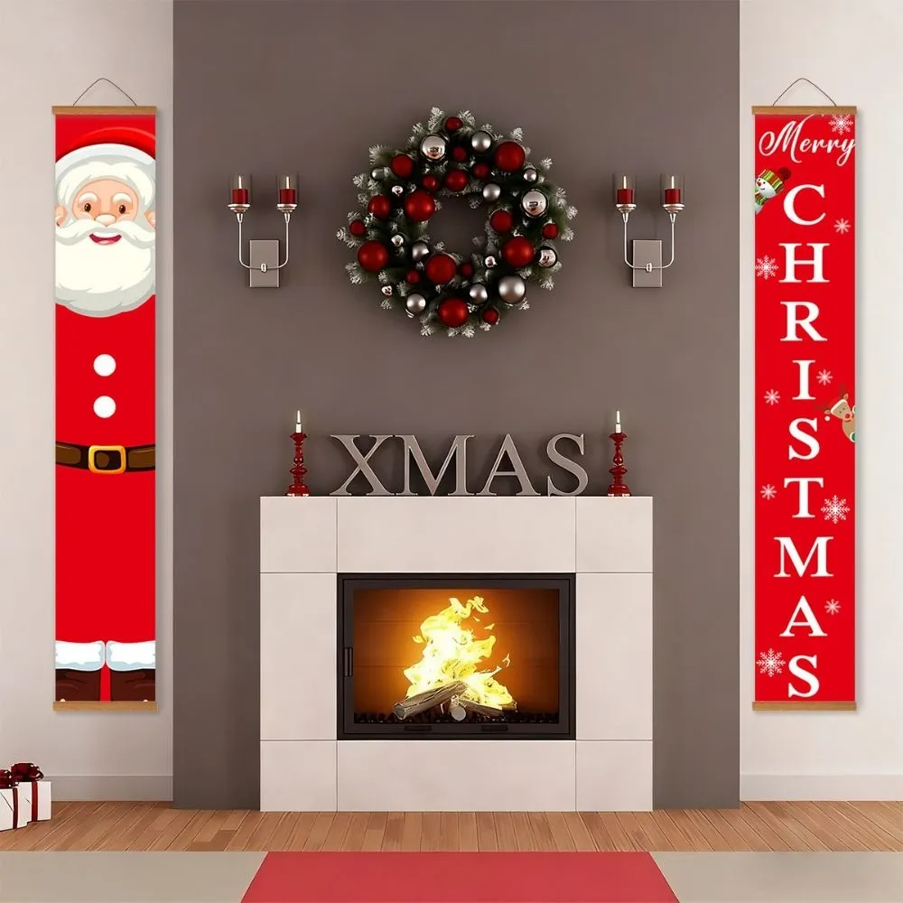 Figured'Art Klassieke Kerstman deur banners schilderen op nummer 2st