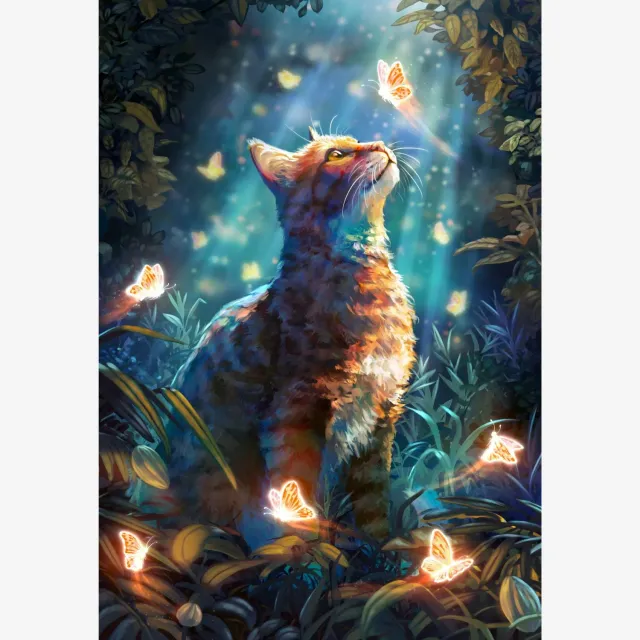 ARTDOT Butterfly Cat diamond painting kat 47,5x70cm vierkant