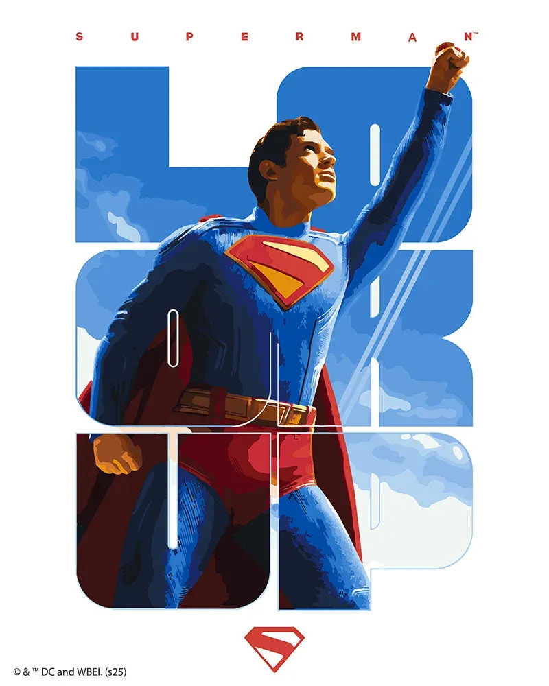 Figured'Art Superman tussen de wolken schilderen op nummer 40x50cm DC