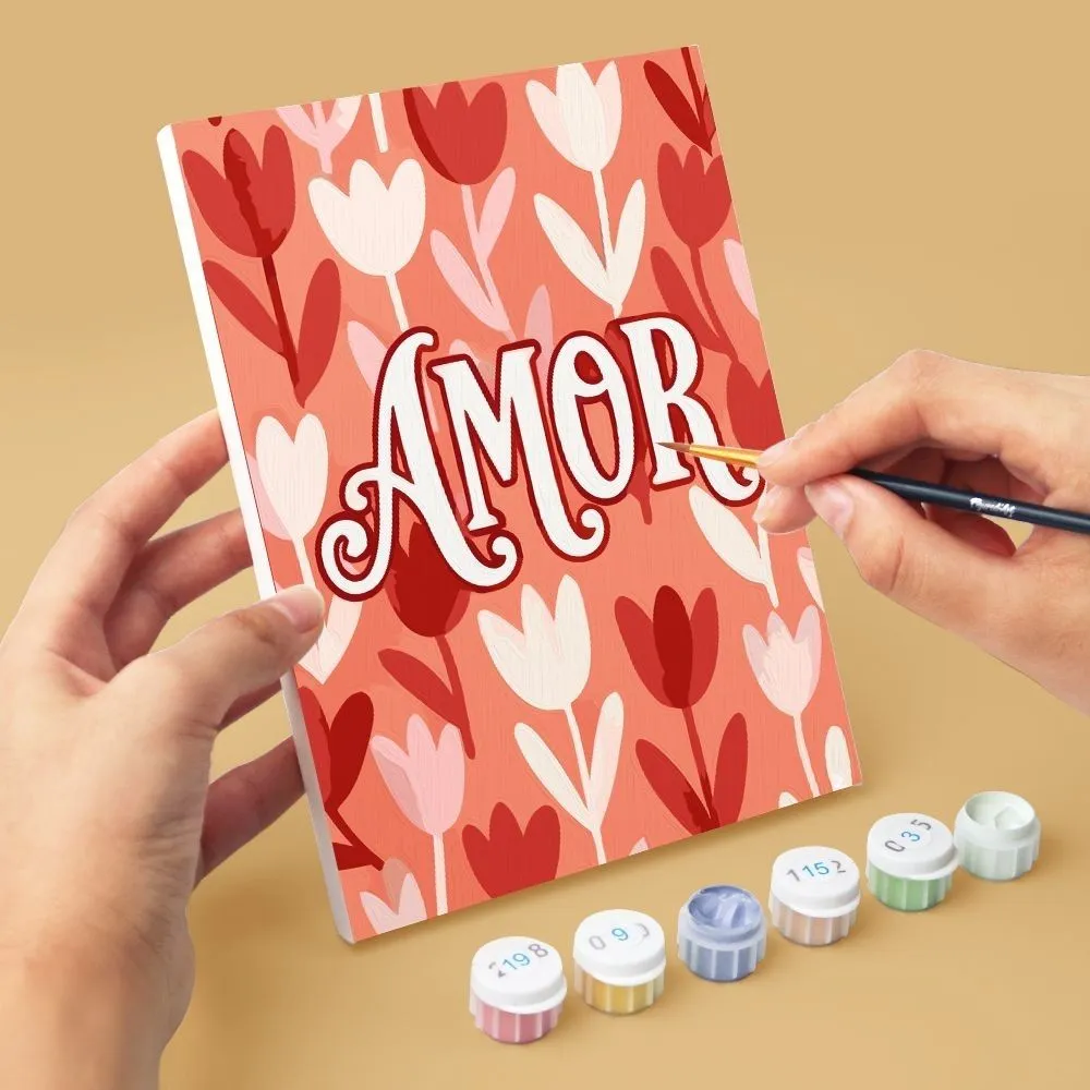 Figured'Art Mini Zoete Hartjes schilderen op nummer 6 stuks 15x20cm