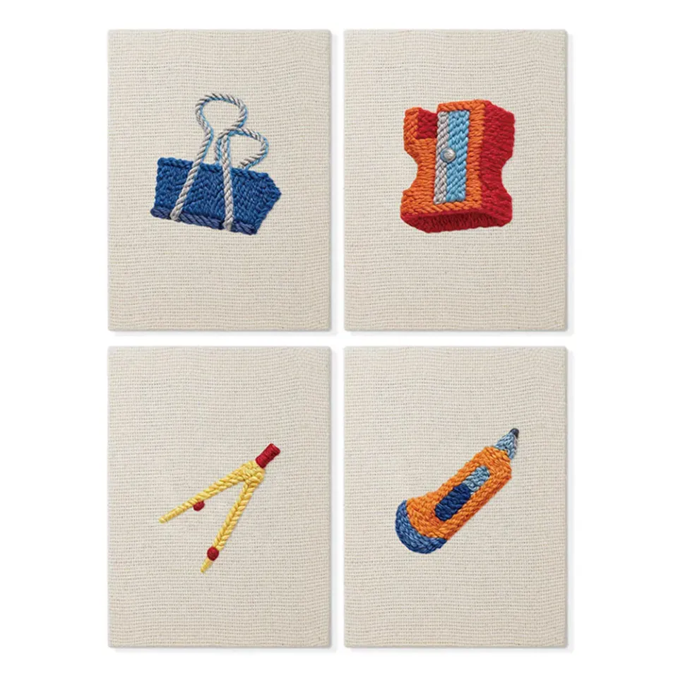 Figured'Art Bureau Accessoires punch needle set 4 stuks 15x20cm
