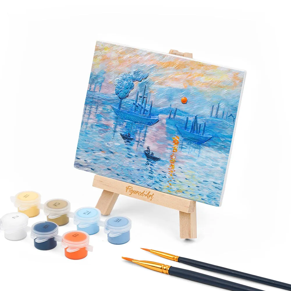 Figured'Art Monet Impressie zonsopgang 3D schilderij 13.5x10.5cm