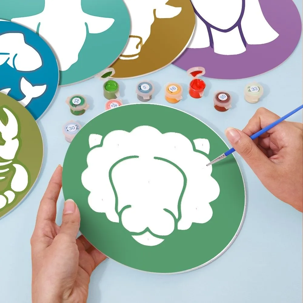 Figured'Art Serie Sterrenbeelden 1 schilderen op nummer placemats 20 cm 12 stuks