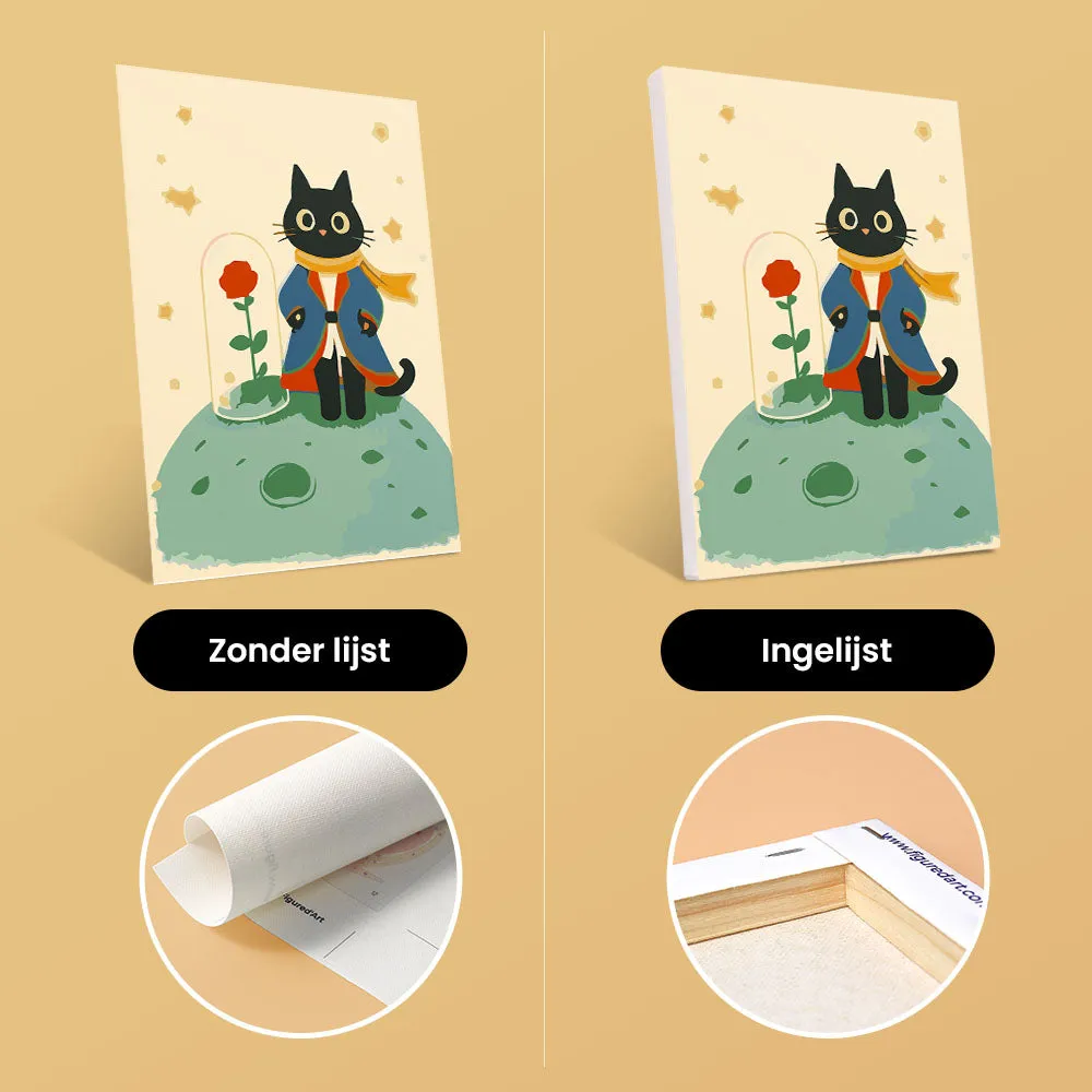 Figured'Art Kleine Kat mini schilderen op nummer 15x20cm 6 stuks