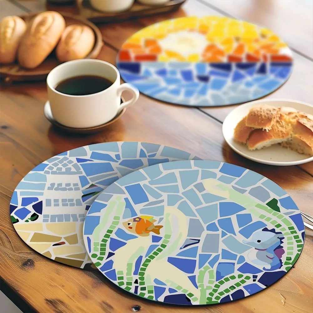 Figured'Art Kustleven placemats schilderen op nummer 20cm 6 stuks
