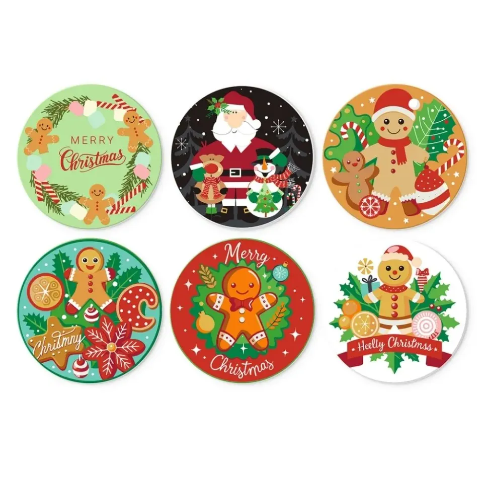 Figured'Art Mini Kerstlekkernijen schilderen op nummer 6x Ø20cm kerst