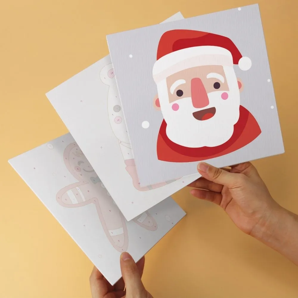 Figured'Art Mini Schilderen op Nummer Klassieke kerstset 20x20cm 6 stuks