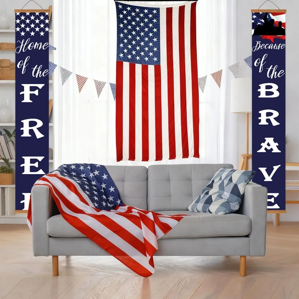 Figured'Art Sterren-Feston deur banners schilderen op nummer 20x120 cm 2 stuks