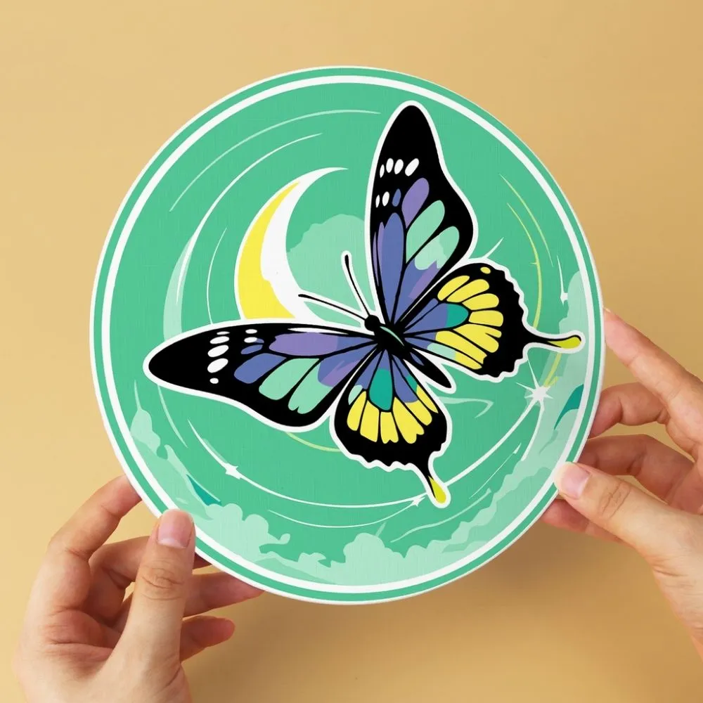Figured'Art Mini Serie Smaragden vleugels schilderen op nummer Ø20cm 6x