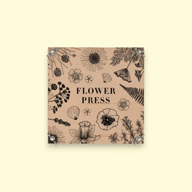 Studio Wald Flower Press Line Drawing bloemenpers 15cm