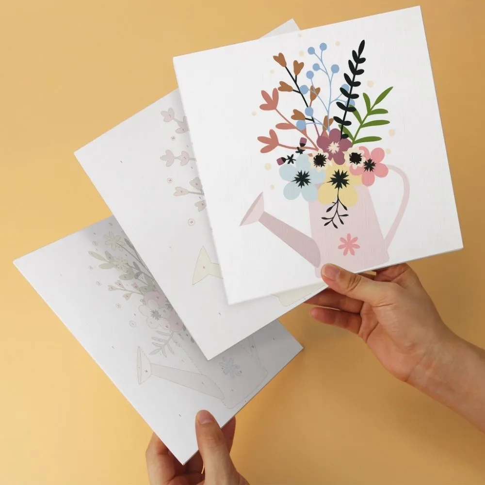Figured'Art Mini Serie Bloemen uit de gieter 1 schilderen op nummer 6x 20x20cm
