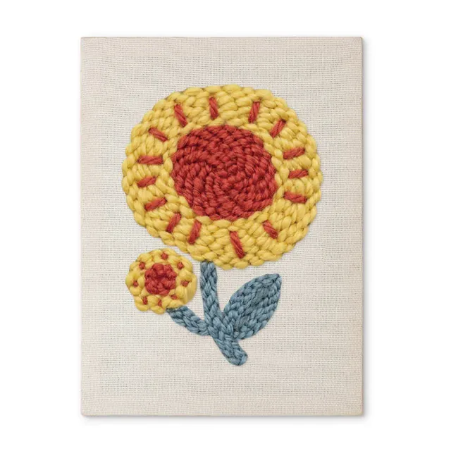 Figured'Art Zonnebloem Punch Needle Pakket 20x30 cm Frame