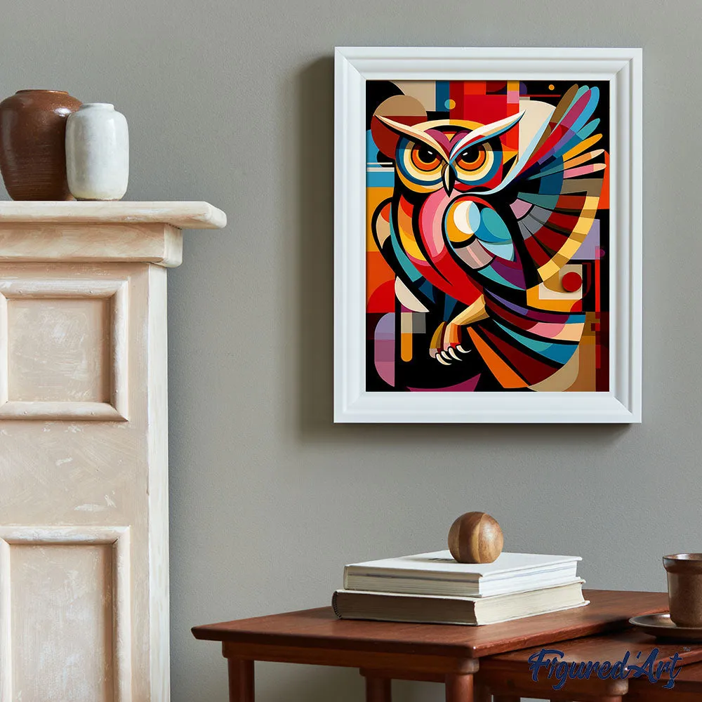 Figured'Art Gedurfd Abstract Nachtuil schilderen op nummer 40x50cm