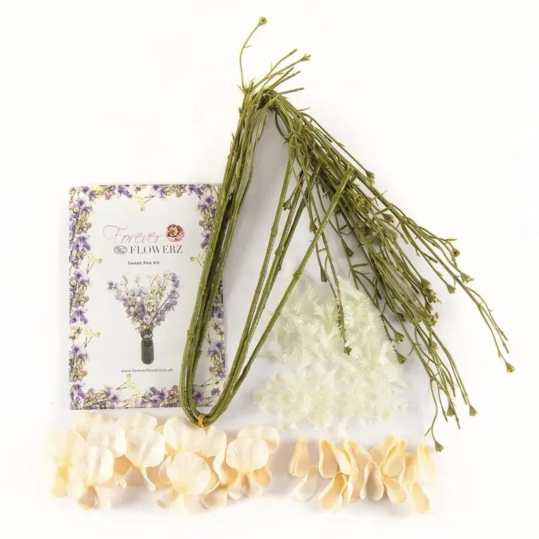 Craft Buddy Forever Flowerz Sweet Pea bloemenkit perzik 4 stuks