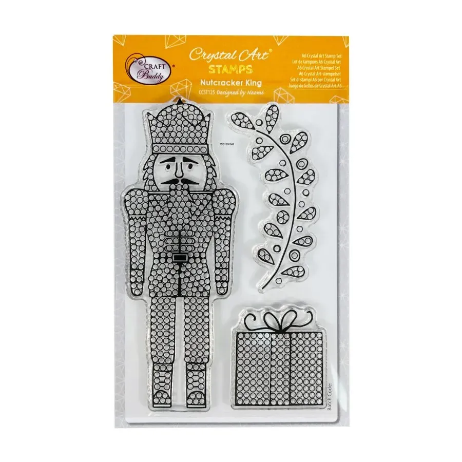 Craft Buddy Crystal Art Nutcracker King stempelset A6 3 stuks