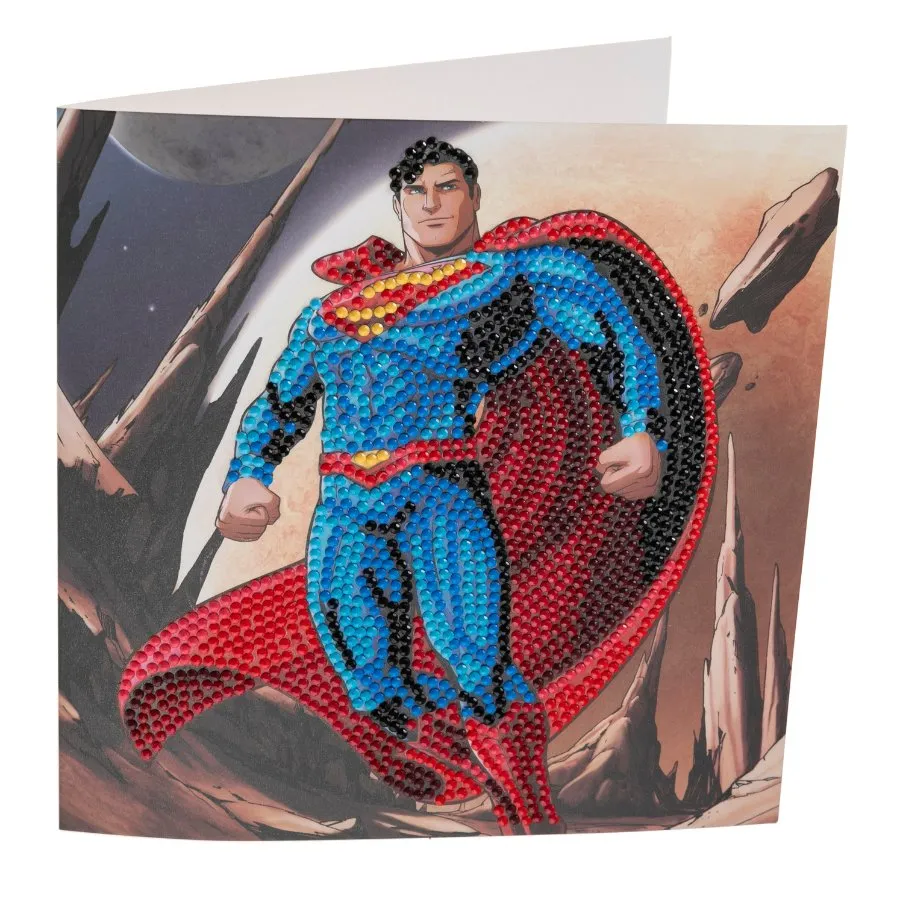 Craft Buddy Crystal Art Superman wenskaart diamond painting