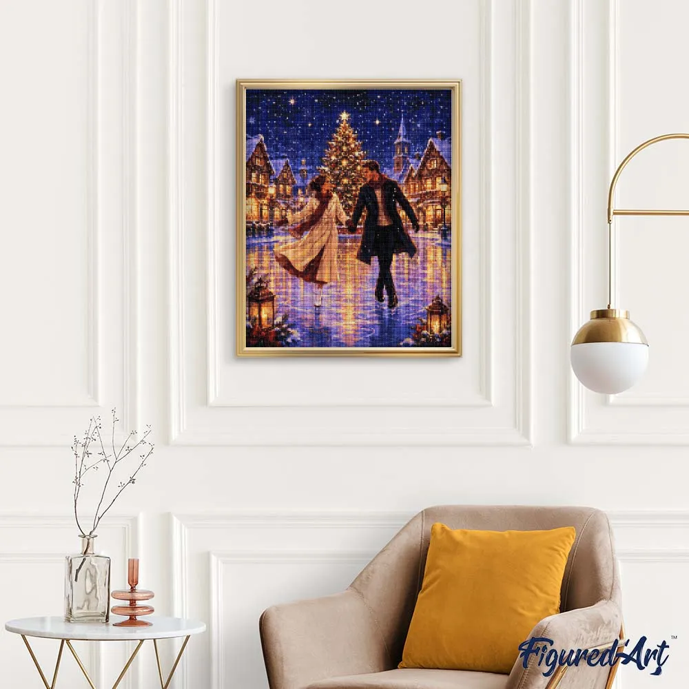 Figured'Art Romantische Kerst diamond painting 40x50 cm vierkant