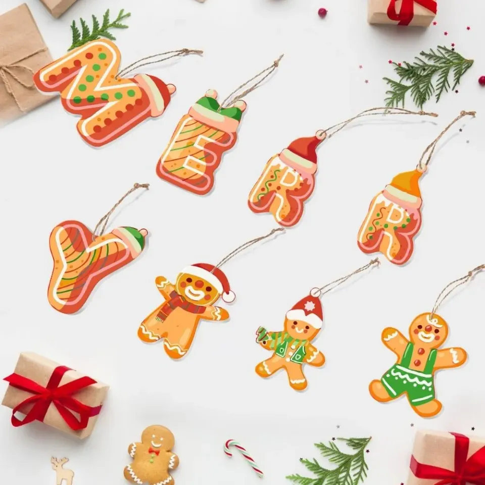 Figured'Art Peperkoek Dromen schilderen op nummer 8 houten ornamenten