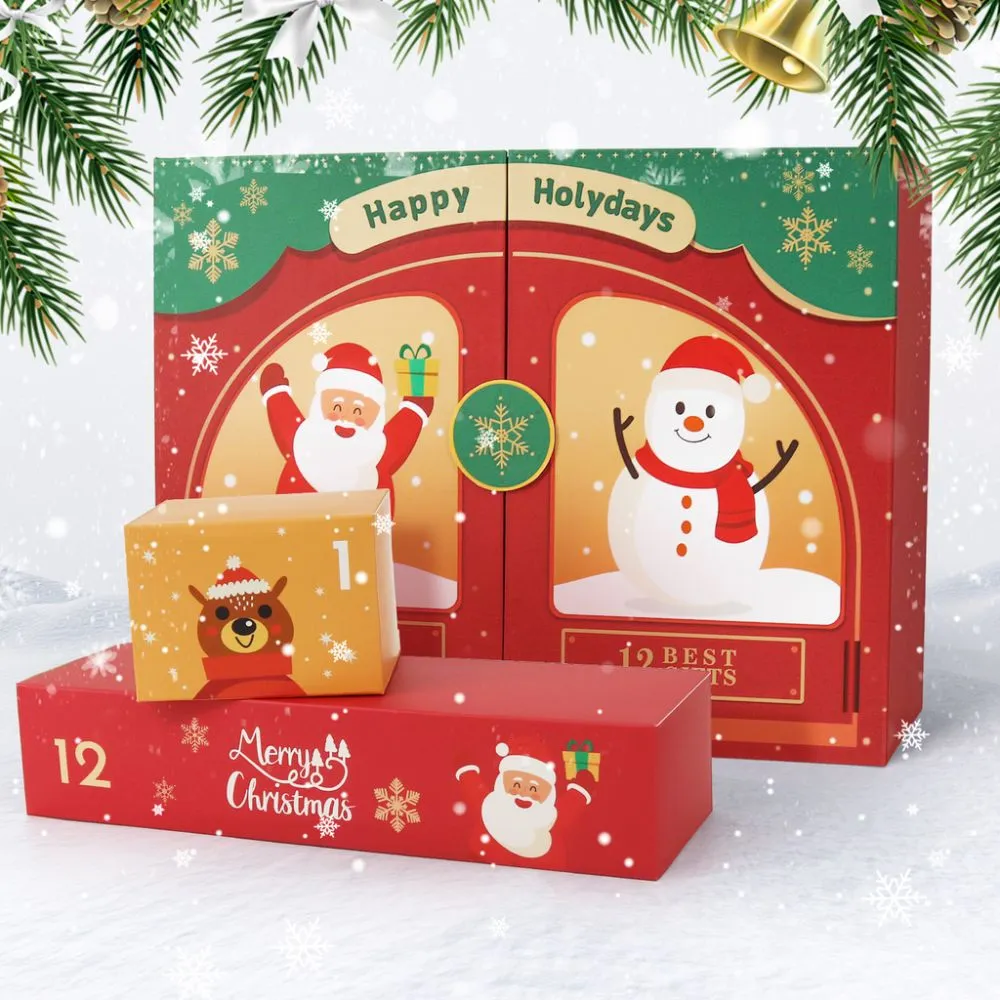 Figured'Art Gezellig & Feestelijk schilderen op nummer adventskalender rood 12 deurtjes