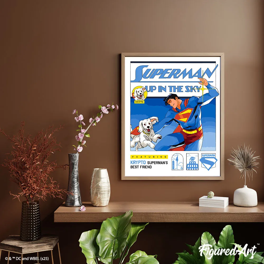Figured'Art Superman in de lucht schilderen op nummer 40x50cm collector