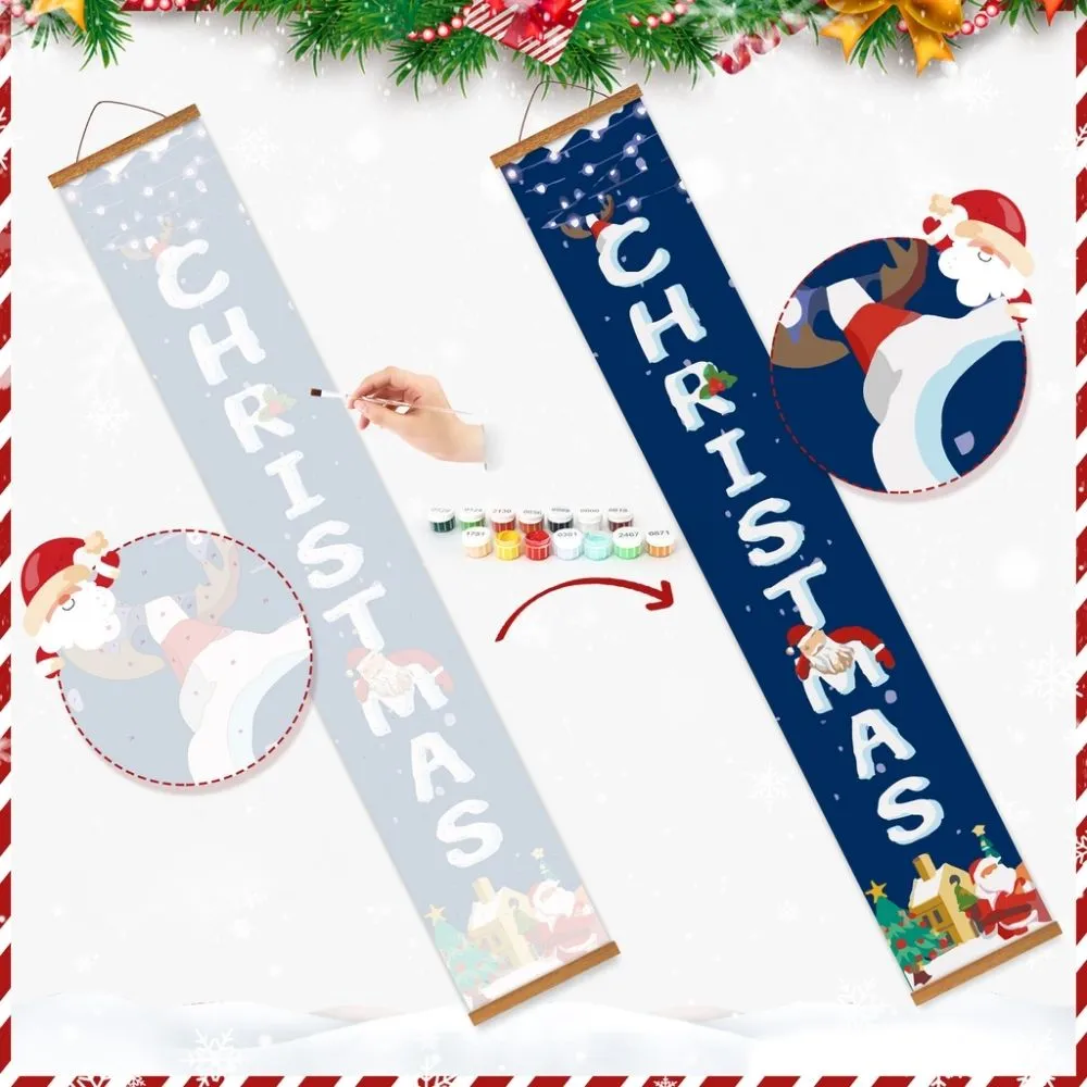 Figured'Art Winter Wonderland deur banners schilderen op nummer 20x120